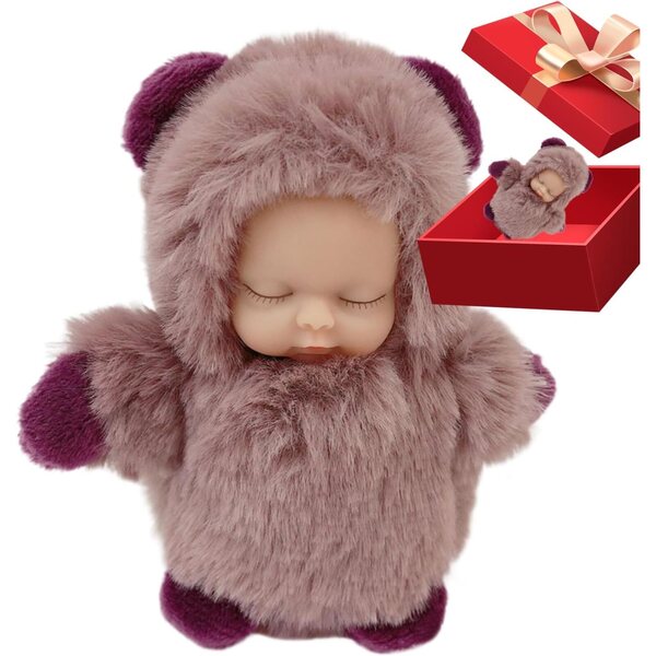 Bambola peluche addormentato con ciondolo portachiavi per bambini - morbida e realistica