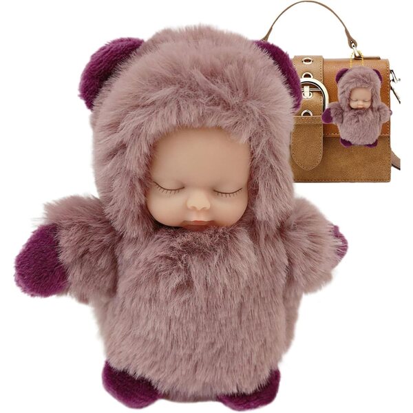Bambola peluche addormentato con ciondolo portachiavi per bambini - morbida e realistica