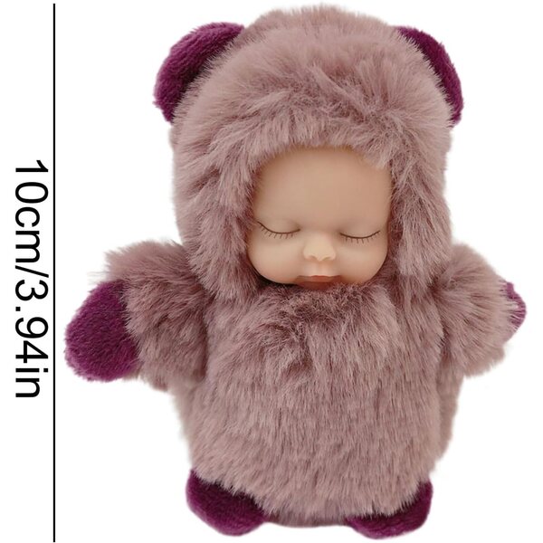Bambola peluche addormentato con ciondolo portachiavi per bambini - morbida e realistica