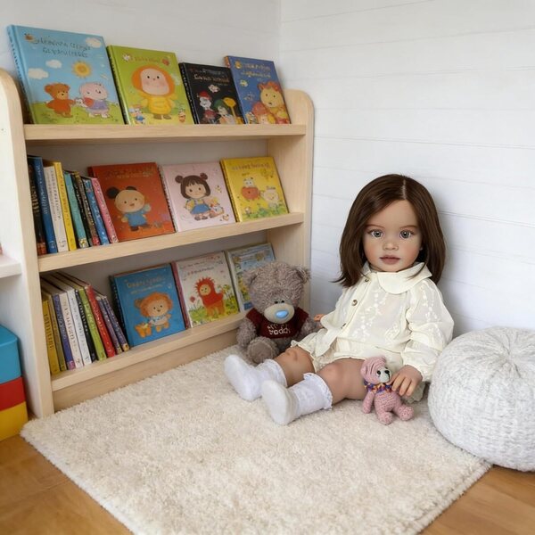 Realistische 66 cm große wiedergeborene Puppe mit weichem Körper und Zubehör, ideal für Kinder ab 3 Jahren