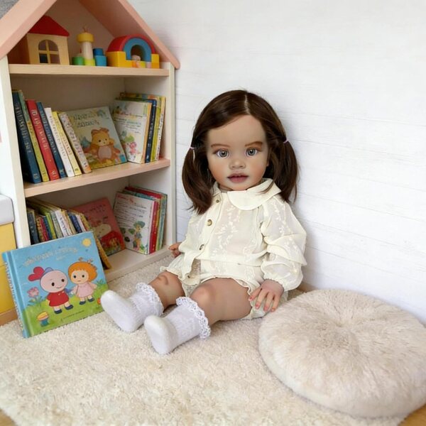 Realistische 66 cm große wiedergeborene Puppe mit weichem Körper und Zubehör, ideal für Kinder ab 3 Jahren