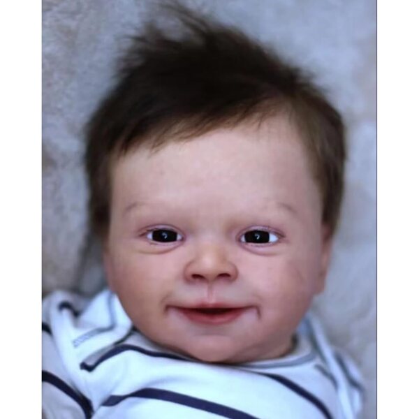 18 Zoll große realistische Vinyl-Rebornpuppe mit komplettem Zubehör und Geburtsurkunde