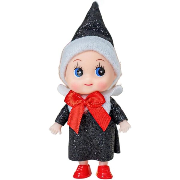 Baby ForELF 10,2 cm große Weihnachtspuppe mit bunten Overalls und beweglichen Teilen