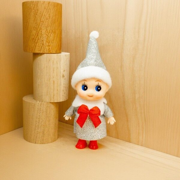 Baby ForELF 10,2 cm große Weihnachtspuppe mit bunten Overalls und beweglichen Teilen