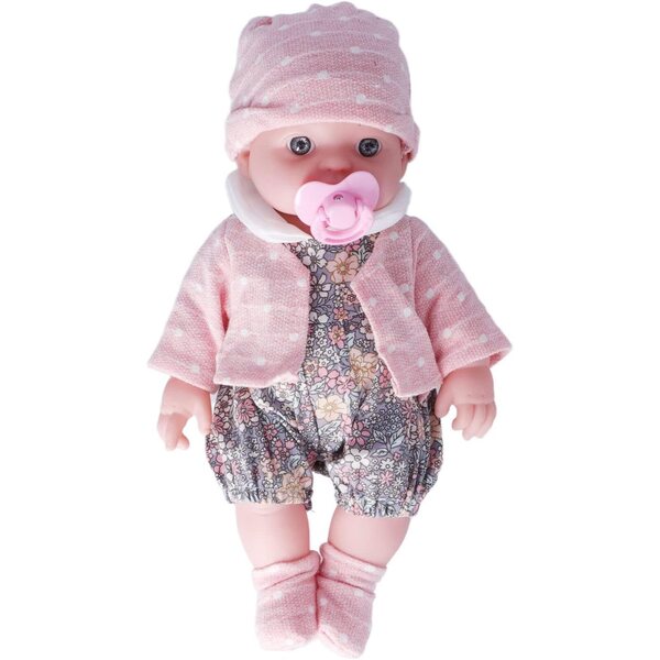 12 Zoll große realistische Puppe mit weichem Körper und waschbarer Blumenkleidung