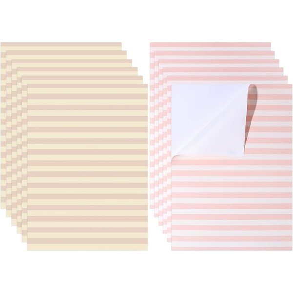 Selbstklebende Tapete in Rosa und Orange für Puppenhäuser, 12 Blatt, 29,5 x 20,8 cm