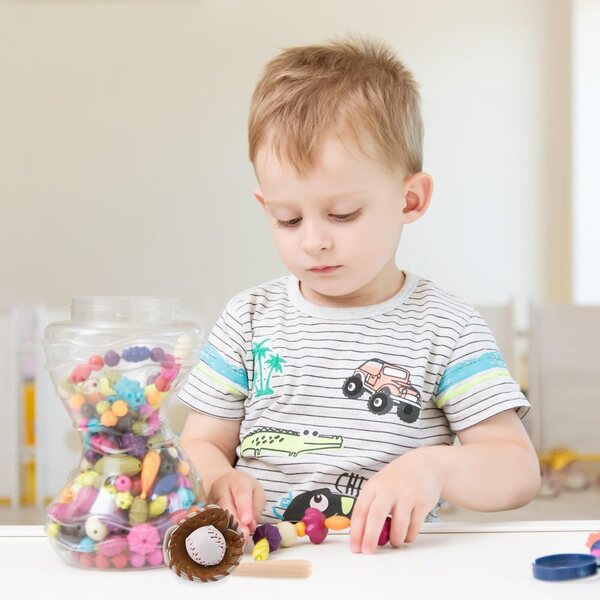 Set Mini Baseball in Legno e PU con 2 Mazze, Guanti e Palline Realistiche - Tinoaly