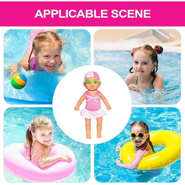 Wasserdichte Schwimmpuppe mit beweglichen Gelenken für die sensorische Entwicklung von Kindern
