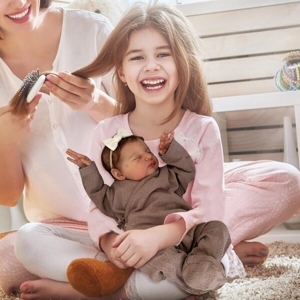 Realistische 19-Zoll-Schlafpuppe aus Silikon, weich und detailliert, perfektes Geschenk