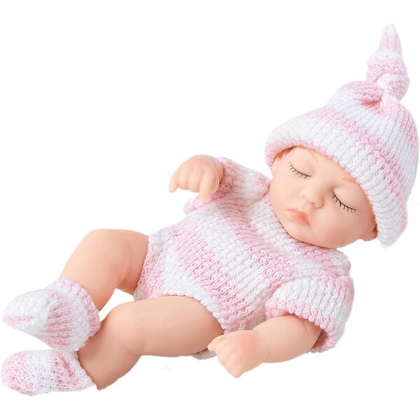 7 Zoll große realistische Silikonpuppen mit Kleidung für Kinder und Sammler