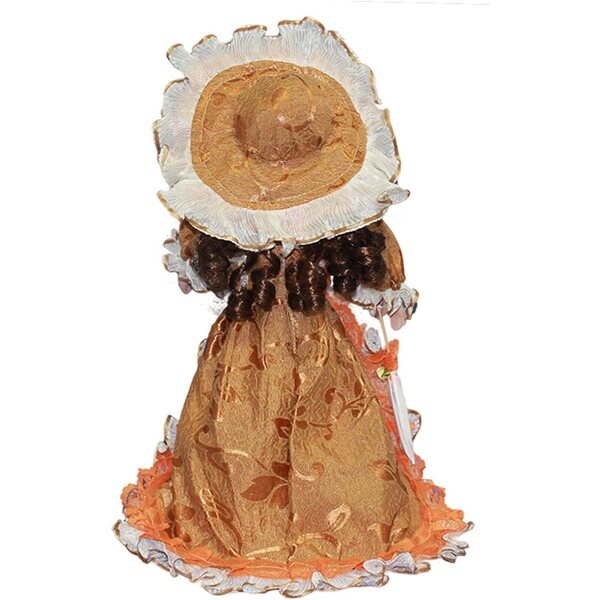 43 cm große Porzellanpuppe mit Clownkostüm – Kunstdekoration zum Sammeln