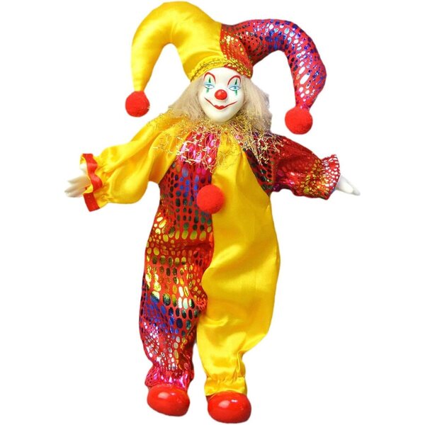 Gelenkige Clown-Keramikfigur 25 cm für Zuhause und Schreibtisch – Tmboryuu
