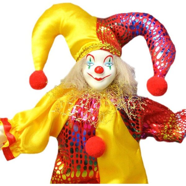 Gelenkige Clown-Keramikfigur 25 cm für Zuhause und Schreibtisch – Tmboryuu