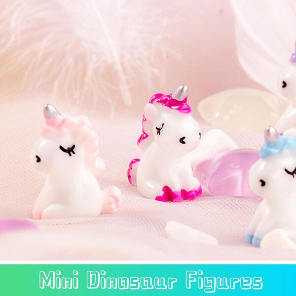 Kotkiddy 48 Mini Unicorni in Resina per Decorazioni e Lavori Manuali