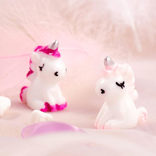 Kotkiddy 48 Mini Unicorni in Resina per Decorazioni e Lavori Manuali