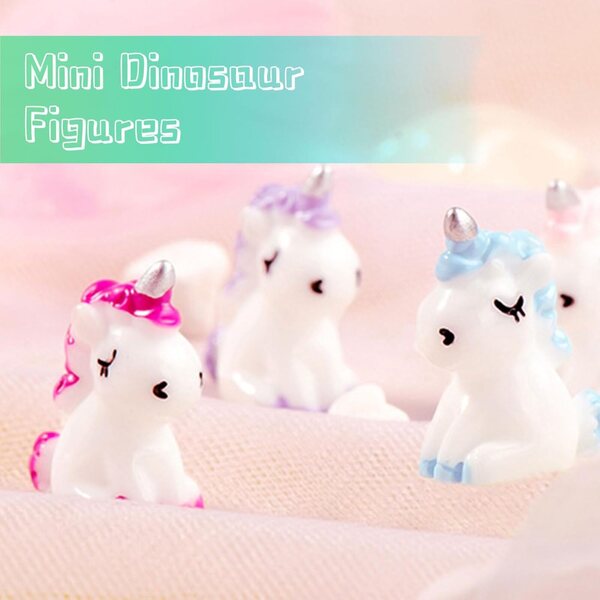 Kotkiddy 48 Mini Unicorni in Resina per Decorazioni e Lavori Manuali