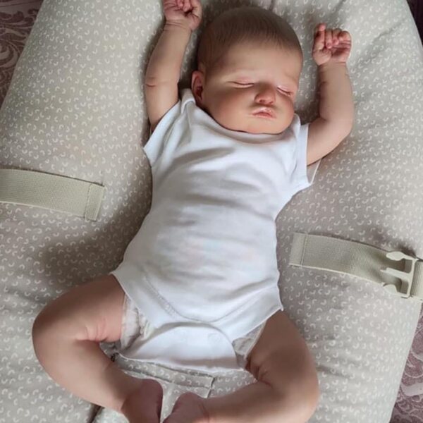 Lonian herboren pop 17" realistisch babyzacht stoffen lichaam met accessoires