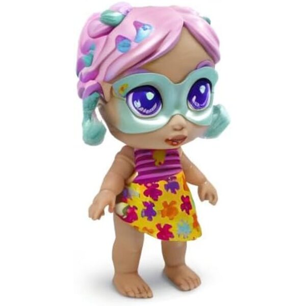 Bizak Supersüße Gabi Mission Strandpuppe 26 cm mit Zubehör und umwandelbarem Pareo