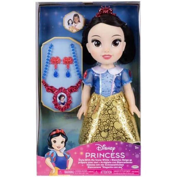 Disney Style with Me Schneewittchen 14" mit Schmuckkind – Prinzessinnenpuppe
