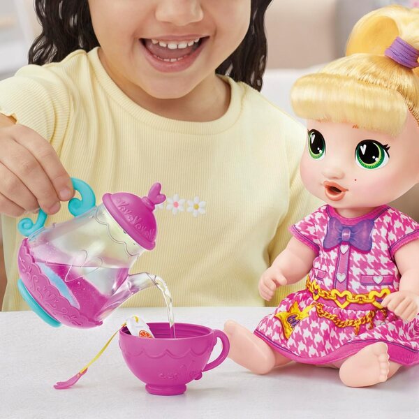 Baby Alive Bubbly Tea Party LaLa GooGoo 28 cm große Puppe mit Teeparty-Zubehör und Windel