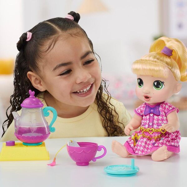 Baby Alive Bubbly Tea Party LaLa GooGoo 28 cm große Puppe mit Teeparty-Zubehör und Windel