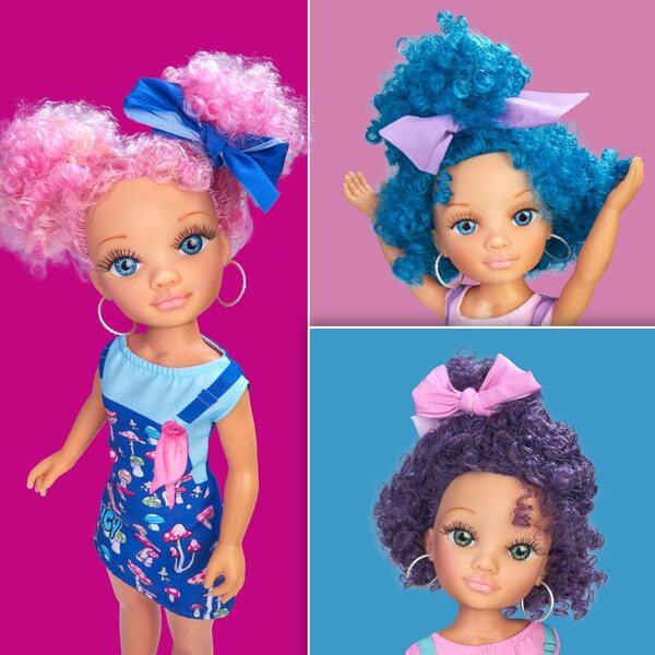 Nancy Curly Power Doll 43 cm mit lockigem Haar und 3 super verschiedenen Styles