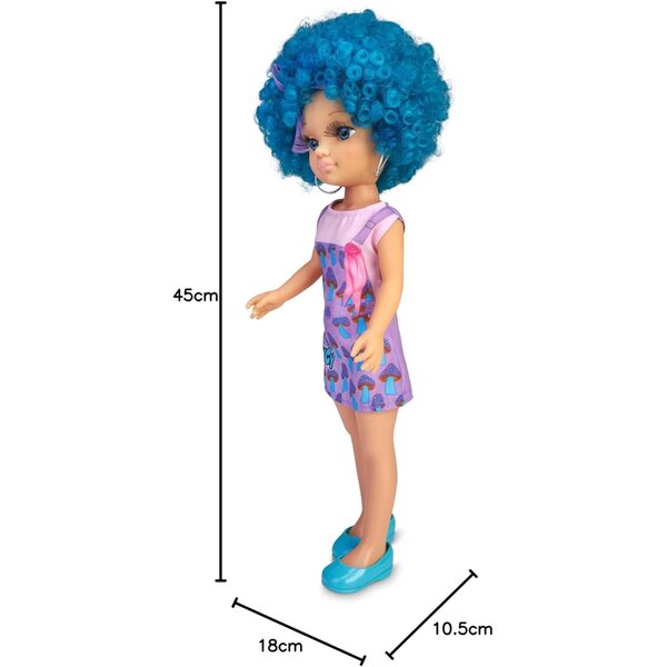 Nancy Curly Power Doll 43 cm mit lockigem Haar und 3 super verschiedenen Styles