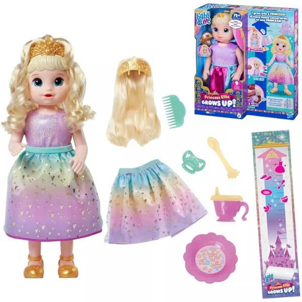 Baby Alive Princess Ellie: bambola parlante che cresce da 37 a 45 cm