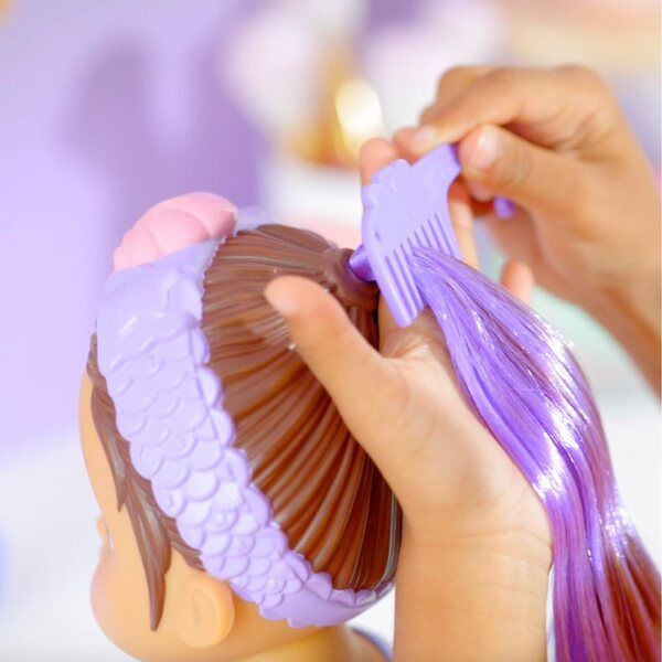 Baby Alive Glam Spa Puppe Meerjungfrau, Mani-Pedi Color Reveal Makeup, Wasserspiel, 32 cm