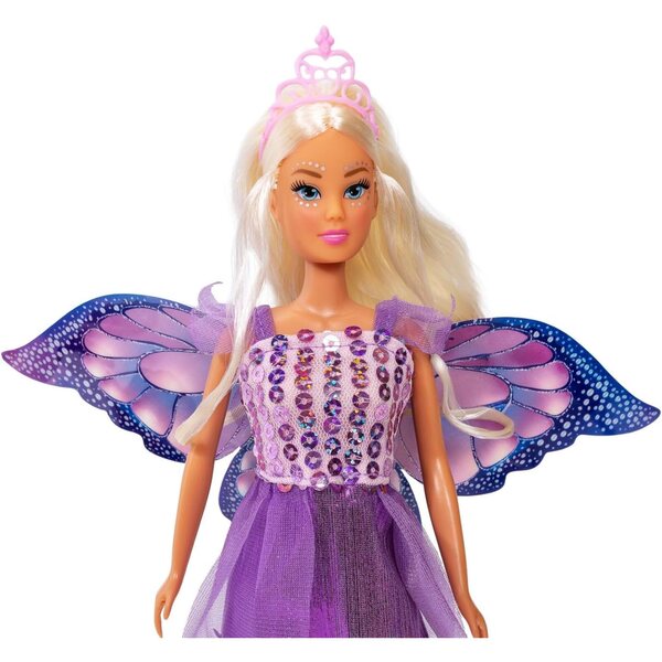 Simba Steffi Love Fantasy Fairy 29 cm con ali mobili, pettine e clip per capelli