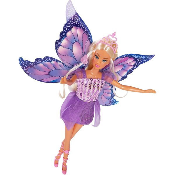 Simba Steffi Love Fantasy Fairy 29 cm con ali mobili, pettine e clip per capelli