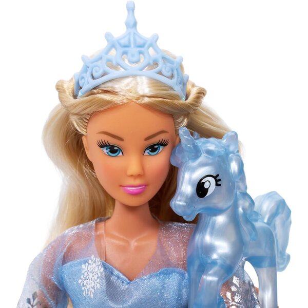 Simba Steffi Love Crystal Princess 29 cm mit Einhorn und verzierbarem Zauberrock