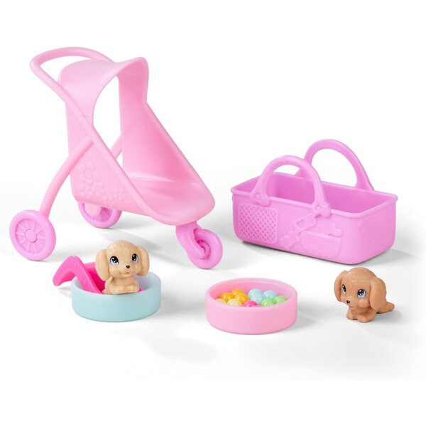 Simba Evi Love Playground Doll 12 cm mit 3 Tieren und Zubehör, Rollenspiel für Kinder