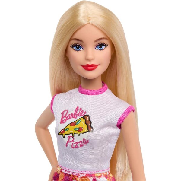 Barbie Pizza Shop-Spielset mit 25 Zubehörteilen für die Zubereitung lustiger Spielzeugpizzas