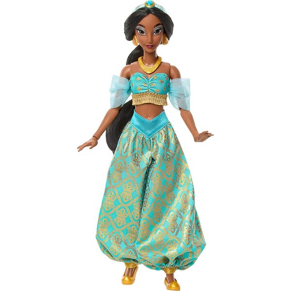 Mattel Disney Princess Jasmine Sparkling Princess mit abnehmbarem Kleid und Accessoires