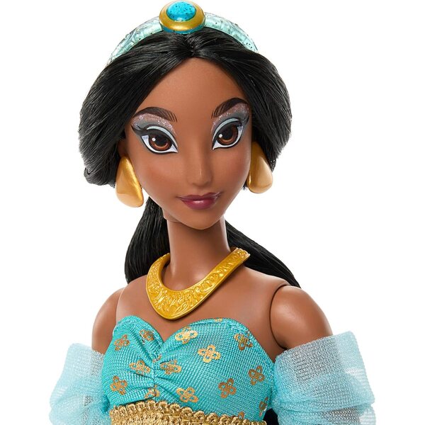 Mattel Disney Princess Jasmine Sparkling Princess met afneembare jurk en accessoires