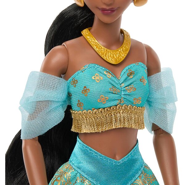 Mattel Disney Princess Jasmine Sparkling Princess met afneembare jurk en accessoires