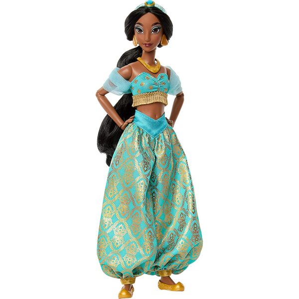 Mattel Disney Princess Jasmine Sparkling Princess met afneembare jurk en accessoires