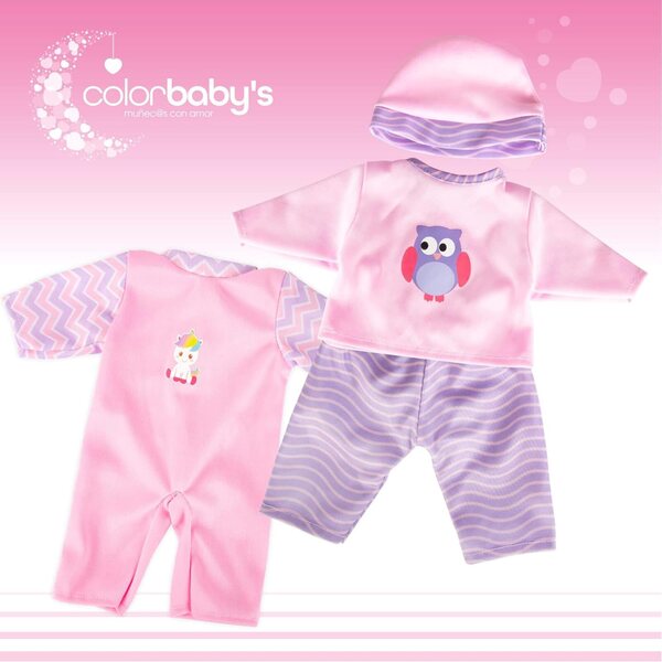 ColorBaby Set Bebè Morbido 41 cm con Accessori per Bambini 24 Mesi+