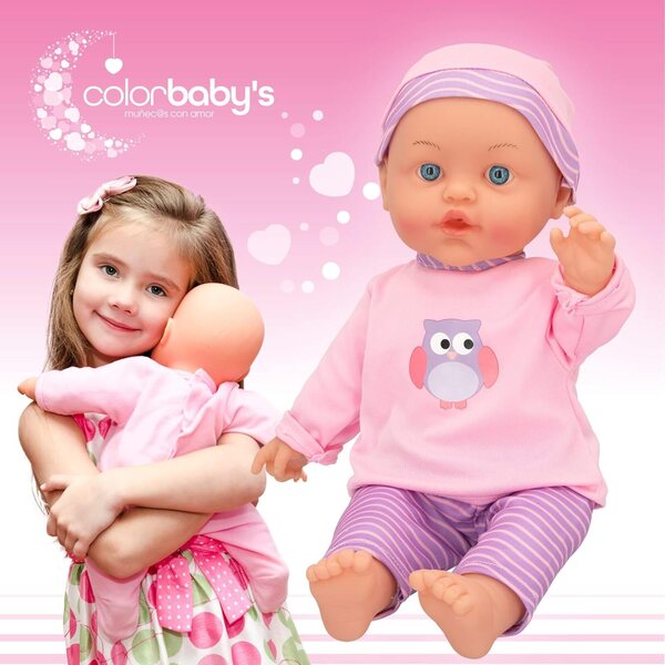 ColorBaby Set Bebè Morbido 41 cm con Accessori per Bambini 24 Mesi+