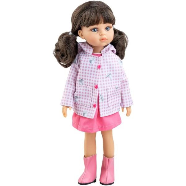 Paola Reina Amigas Carol Puppe 32 cm dunkelbraunes Pferdeschwanzspielzeug von hoher Qualität