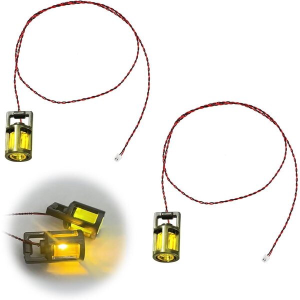 2 Mini Luci LED per Casa delle Bambole con Cavo 30 cm - Illuminazione Calda e Realistica
