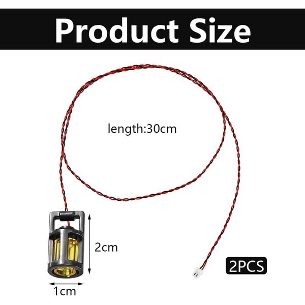 2 Mini-LED-Puppenhausleuchten mit 30 cm Kabel – warme und realistische Beleuchtung
