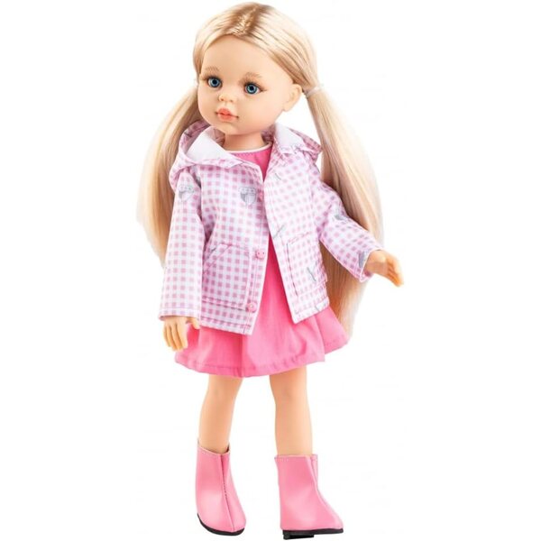 Paola Reina Amigas Pink Doll 32 cm avec des bottes roses tendance et des détails réalistes