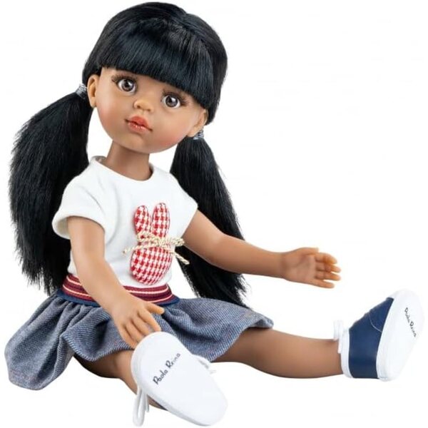 Bambola Paola Reina Caya 32 cm - Collezione Amigas, giocattolo realistico e coccolone
