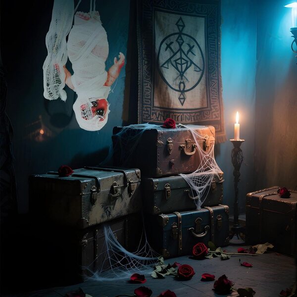 Bambola Spaventosa in PVC per Halloween, Decorazione Horror Interna ed Esterna