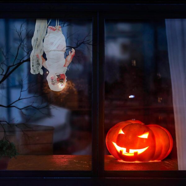 Bambola Spaventosa in PVC per Halloween, Decorazione Horror Interna ed Esterna