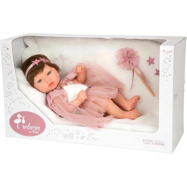 Bambola Reborn Arias Principessa Rosa 38 cm con Accessori Completi