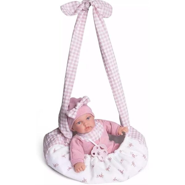 Antonio Juan Petit Blandito 27 cm mit weicher Babytrage und Schlafanzug für Kinder ab 2 Jahren