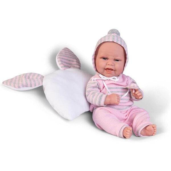 Antonio Juan Baby Clara 33 cm con Cuscino Orecchie - Bambola in Vinile Sessuato 2024